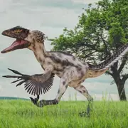 Illustration showing dinosaur