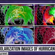 Radar images of a hurricane