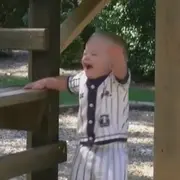 Little boy laughing