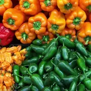 Selection of different peppers