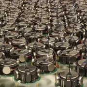 A swarm of robots