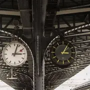 Clocks in a railway station